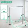 FBSPORT Gymnastics Bar for Kids with Rings,Adjustable Height Gymnastic Horizontal Bars Junior Training Bar Children Folding Training Monkey Bars for Home Using view 3