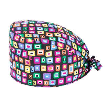 Adjustable Tie Back Surgical Operating Room Scrub Cap with Sweatband for Nurse/Doctor, N-04