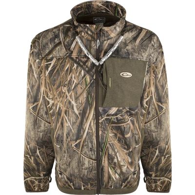 Drake Waterfowl Men's Hunting MST Endurance Hybrid Liner Full Zip Jacket Blades Habitat, XL