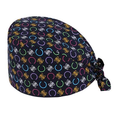 Adjustable Tie Back Surgical Operating Room Scrub Cap with Sweatband for Nurse/Doctor, N-08