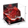 Better Display Cases Versatile Acrylic Display Case - Large Rectangle Box with Mirror, Pink Risers and Black Base 15.25" x 12" x 9" (V13) view 2