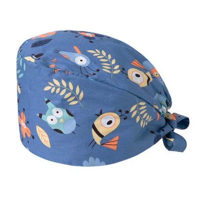 Adjustable Tie Back Surgical Operating Room Scrub Cap with Sweatband for Nurse/Doctor, N-09