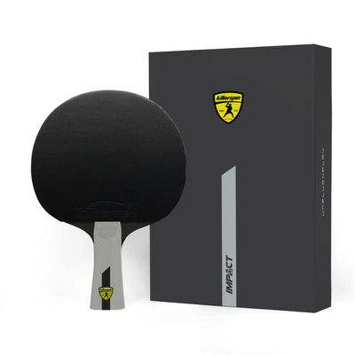Killerspin Impact D5 Ping Pong Paddle, Table Tennis Racket, Table Tennis Equipment for Intermediates, Table Tennis Paddle with Wood Blade, Black