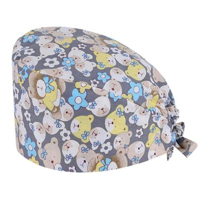 Adjustable Tie Back Surgical Operating Room Scrub Cap with Sweatband for Nurse/Doctor, N-14