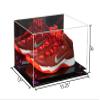 Better Display Cases Versatile Acrylic Display Case - Large Rectangle Box with Mirror, Purple Risers and Black Base 15.25" x 12" x 9" (V13) view 2
