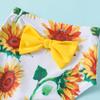 LYSMuch 3-Pieces Baby Girls Bikini Swimsuit Sunflower Bathing Suit Toddler Beach Tassels Swimwear (Yellow, 0-6 Months) view 4