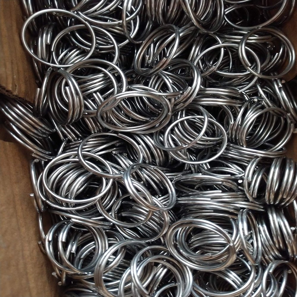 30mm 316 Stainless Steel Key Rings Heavy Duty Split Rings for Scuba Gear 100 Piece