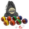 GoSports 100 mm Hardwood Bocce Set with 8 Premium 12 oz Wood Balls, Pallino, Case and Measuring Rope view 1