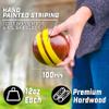 GoSports 100 mm Hardwood Bocce Set with 8 Premium 12 oz Wood Balls, Pallino, Case and Measuring Rope view 3