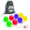 GoSports 85 mm LED Bocce Ball Game Set - Includes 8 Light Up Bocce Balls (8.5oz Each), Pallino, Case and Measuring Rope view 1