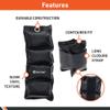 Body Sport Universal Fit Wrist & Ankle Cuff Weights, 7.5 lb. (2-Pack) - Weight Sets for Resistance Training (Black) view 4