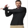 Boladeci Fishing Shirts for Men Long Sleeve Sun Protection UPF 50+ Hoodie Sun Shirts UV SPF Clothing Lightweight Quick Dry Fit Summer Black XL view 2