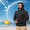 Boladeci Fishing Shirts for Men Long Sleeve Sun Protection UPF 50+ Hoodie Sun Shirts UV SPF Clothing Lightweight Quick Dry Fit Summer Black XL view 3