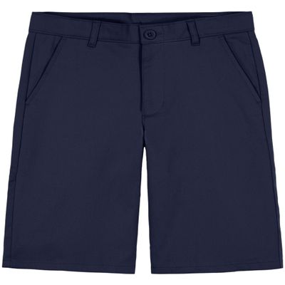Nautica Big Boys' School Uniform Flat Front Stretch Twill Short, Navy, 10