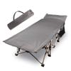 CAMPMOON Folding Camping Cots for Adults 500lbs, Heavy Duty Sturdy Portable Sleeping Cot for Camping Outdoor & Indoor, Travel Cot with Carry Bag, Double Oxford Fabric, Gray view 1