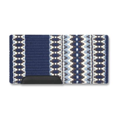 Mayatex Kiva 40x34 New Zealand Wool Saddle Blanket Blue 40in x 34in