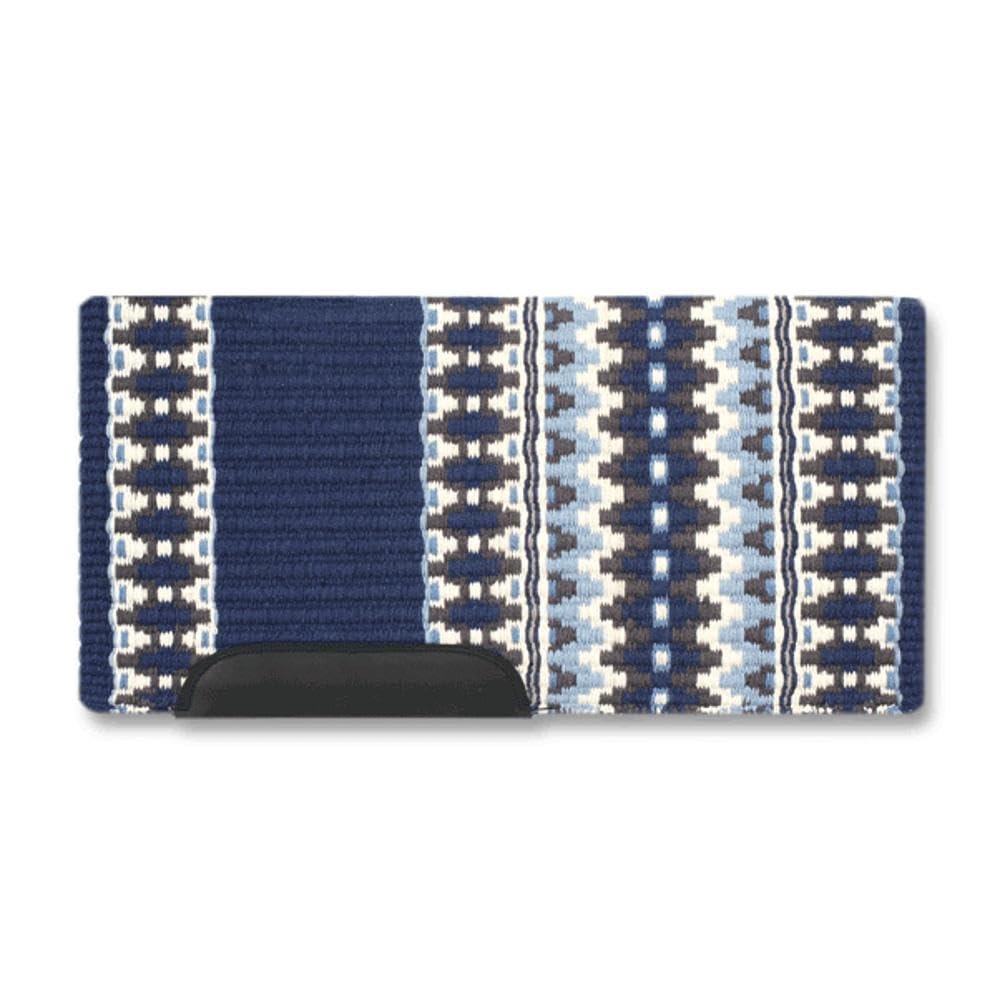 Mayatex Kiva 40x34 New Zealand Wool Saddle Blanket Blue 40in x 34in