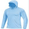 Boladeci Fishing Shirts for Men Sun Hoodie UPF 50+ Long Sleeve Swim Shirt Sun Protection UV Lightweight Hoodies Water SPF Rash Guard Tops Blue S view 1