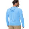 Boladeci Fishing Shirts for Men Sun Hoodie UPF 50+ Long Sleeve Swim Shirt Sun Protection UV Lightweight Hoodies Water SPF Rash Guard Tops Blue S view 4