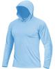 Boladeci Mens Summer Shirt Fishing Hoodies UPF 50+ Long Sleeve Sun Protection with Hood Cooling Shirts SPF UV Rash Guard Tops Blue M view 1