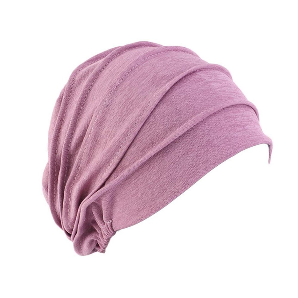 HZUX Solid Muslim Hijab Turban Head Wrap Cap Headwear India Hat Islamic Hat Cancer Chemo Caps