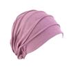 HZUX Solid Muslim Hijab Turban Head Wrap Cap Headwear India Hat Islamic Hat Cancer Chemo Caps view 1