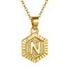 GoldChic Initial Letter Necklace, Tiny Gold Initial Necklace for Women, Letter N necklace view 1