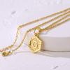 GoldChic 18K Gold Plated Letter A Necklace for Men Women Tiny Hexagon Charm Initial Pendant with 3mm Rolo Chain view 4