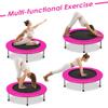 Giantex Mini Fitness Trampoline for Adults, 38 Inch Rebounder Trampoline, with Padding & Springs Elastic Safe for Indoor Outdoor Exercise Workout, Foldable Exercise Trampoline (Pink) view 3