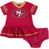 NFL San Francisco 49ers Team Jersey Dress and Diaper Cover, Burgundy/Gold San Francisco 49ers, 3-6 Months view 1