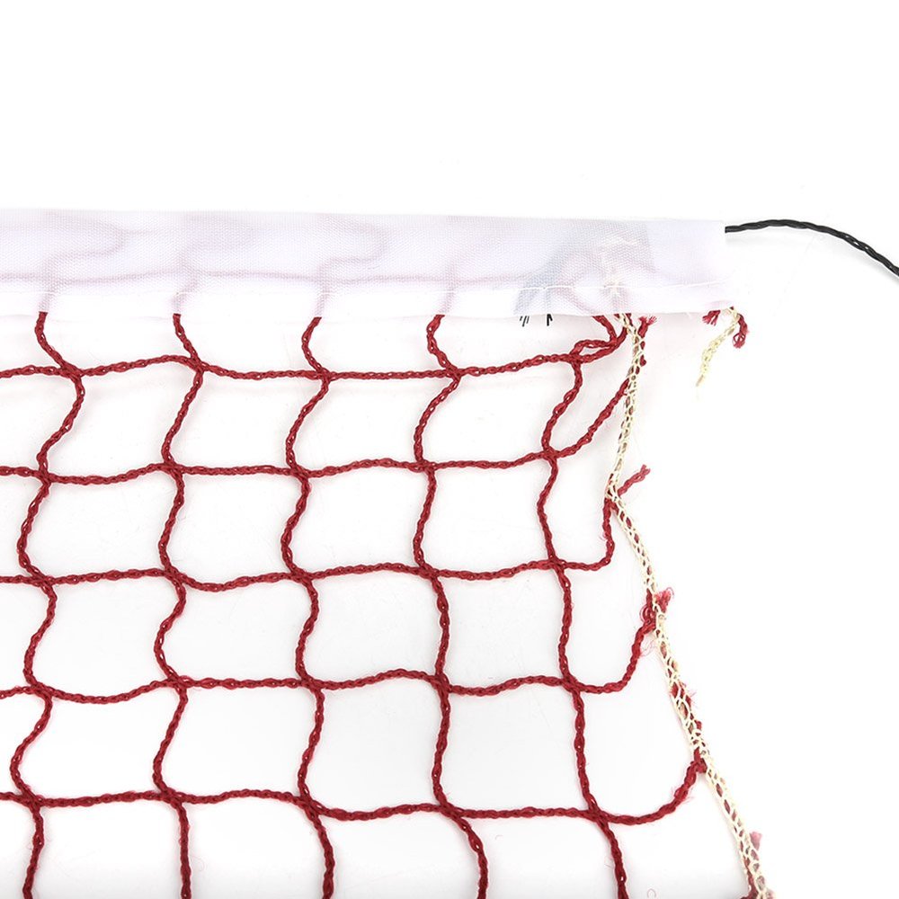 Hakeeta Badminton Net System, Portable Indoor/Outdoor Mesh, Professional Series, for Outdoor Sports Entertainment Training (21.3 1.6 ft)(Red)