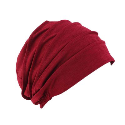 HZUX Solid Muslim Hijab Turban Head Wrap Cap Headwear India Hat Islamic Hat Cancer Chemo Caps