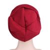 HZUX Solid Muslim Hijab Turban Head Wrap Cap Headwear India Hat Islamic Hat Cancer Chemo Caps view 2