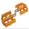 UFOR Thin & Durable Mountain Bike Pedals, Aluminum Alloy Platform MTB Pedals_Gold view 1
