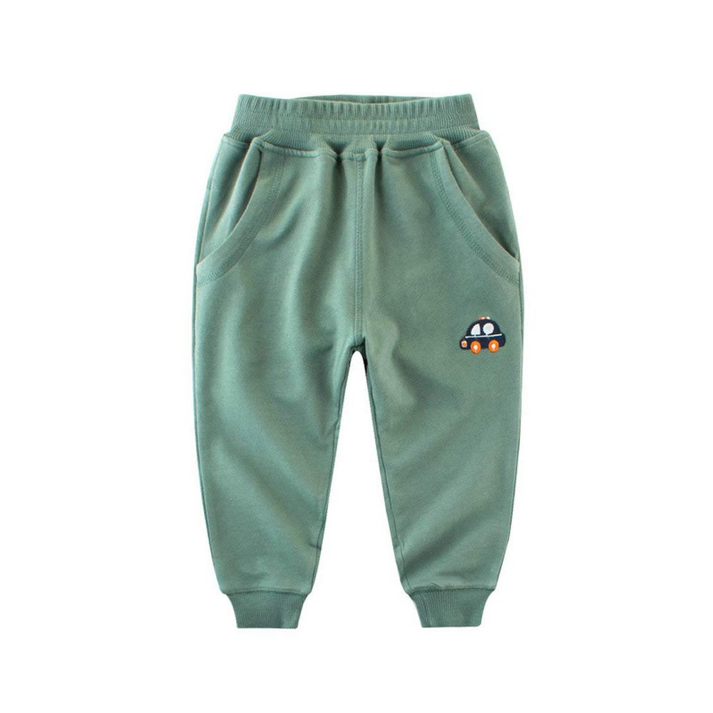 Lubooent Boys Sweatpants CarActive Jogger Sweat Pant Green Size 3T