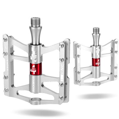 ROCKBROS 4 Bearings Mountain Bike Pedals MTB Padals Platform Flat Bike Pedals Aluminum Alloy 9/16"