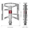 ROCKBROS 4 Bearings Mountain Bike Pedals MTB Padals Platform Flat Bike Pedals Aluminum Alloy 9/16" view 4