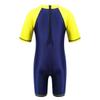 Alvivi Kids Baby Boy Girls Short Sleeve Thermal Shorty Wetsuit UV Sun Protective Rash Guard Zipper One Piece Swimsuit Yellow 2-3 view 3
