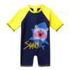 Alvivi Kids Baby Boy Girls Short Sleeve Thermal Shorty Wetsuit UV Sun Protective Rash Guard Zipper One Piece Swimsuit Yellow 2-3 view 4