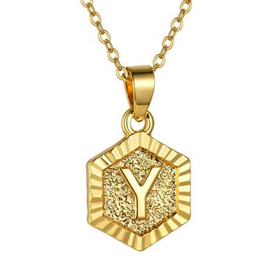 GoldChic Initial Necklace For Moms, 18K Gold Plated A-Z Alphabet Pendant Necklaces Charms Women Initial Letter Chain Necklace