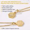 GoldChic Initial Necklace For Moms, 18K Gold Plated A-Z Alphabet Pendant Necklaces Charms Women Initial Letter Chain Necklace view 3