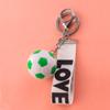Keele football keychain for boys team sport for kids soccer key ring for men (White) view 4