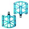 UFOR Mountain Bike Pedals, Aluminum Alloy Platform MTB Pedals, Short Axle_Blue view 1