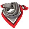 Womens 100% Mulberry Silk Scarf Fashion Breathable Square Headscarf 2121 Inches (Red fine lines) view 3
