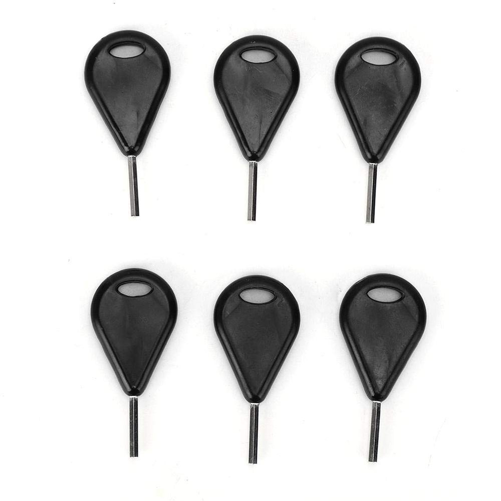 6 Pcs Surfboard Fin Key Universal Hexagon Surfboard Fin Key Replacement for Surfing Board Accessory (Black)