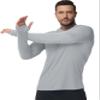Boladeci Fishing Shirts for Men Sun Hoodie UPF 50+ Long Sleeve Swim Shirt Sun Protection UV Lightweight Hoodies Water SPF Rash Guard Gray S view 2