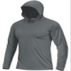 Boladeci Sun Fishing Hoodies for Men UPF 50+ Long Sleeve Shirts UV Protection Clothing Swim Shirts Summer Rash Guard Dark Gray L view 1