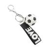 Keele football keychain for boys team sport for kids soccer key ring for men (Black) view 1