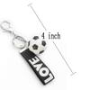 Keele football keychain for boys team sport for kids soccer key ring for men (Black) view 2