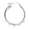 25mm 925 Sterling Silver 5 Ring Hinged Hoop Earrings Findings Multi Strand view 1